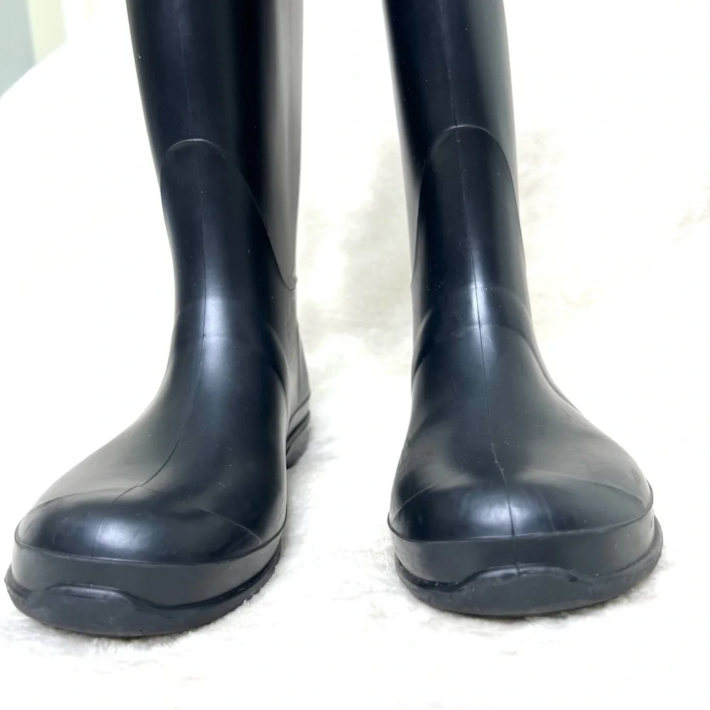Kamik tall rain boots black size 6